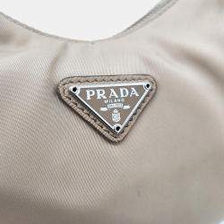 Prada Beige Tessuto Fabric Hobo Bag
