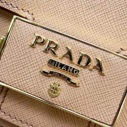 Prada  Saffiano Leather Emblème Shoulder Bag