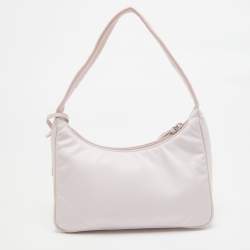 Pre Owned Prada Pink Nylon Mini Re-Edition 2000 Shoulder Bag