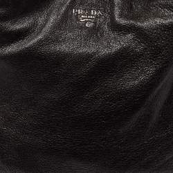 Pre Owned Prada Brown Cervo Leather Chain Hobo