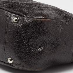 Pre Owned Prada Brown Cervo Leather Chain Hobo
