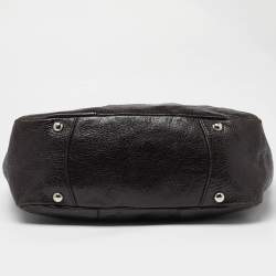Pre Owned Prada Brown Cervo Leather Chain Hobo