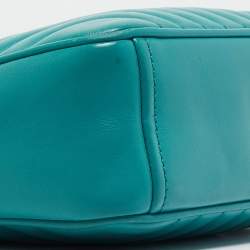 Pre Owned Prada Green Leather Diagramme Camera Shoulder Bag