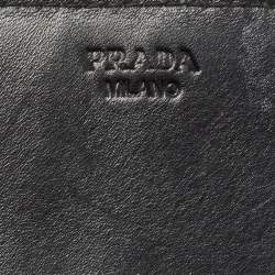 Prada Black Crocodile Flap Continental Wallet