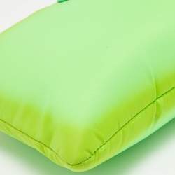 Prada Green Tessuto Nylon Logo Chain Clutch