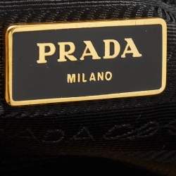 Pre Owned Prada Black Saffiano Patent Leather Parabole Tote