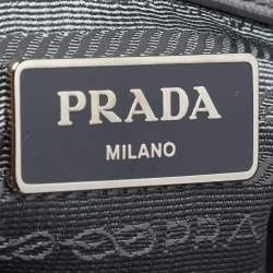 Pre Owned Prada Grey Saffiano Leather Small Double Zip Tote