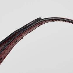 Pre Owned Prada Dark Red Saffiano Cuir Leather Double Shoulder Bag