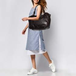 Pre Owned Prada Brown Glace Leather Tote