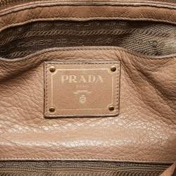 Pre Owned Prada Beige Cervo Leather Tote