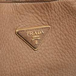 Pre Owned Prada Beige Cervo Leather Tote