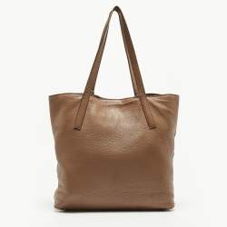 Pre Owned Prada Beige Cervo Leather Tote