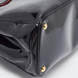 Pre Owned Prada Black Spazzolato Leather Parabole Tote