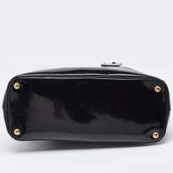 Pre Owned Prada Black Spazzolato Leather Parabole Tote