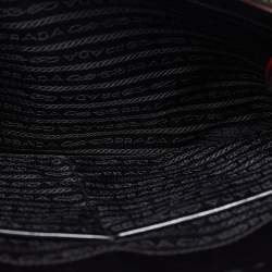 Pre Owned Prada Black Spazzolato Leather Parabole Tote