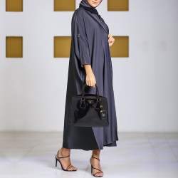 Pre Owned Prada Black Spazzolato Leather Parabole Tote