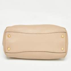 Pre Owned Prada Beige Vitello Phoenix Leather Tote