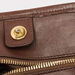 Pre Owned Prada Two Tone Brown Nylon and Leather Tote