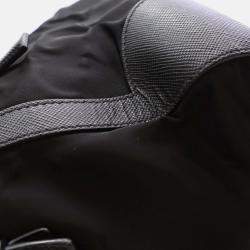 Prada Black Saffiano Trimmed Small Tessuto Flap-Top Briefcase