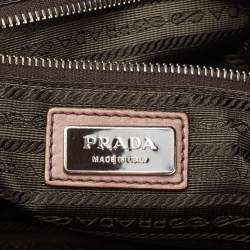 Prada Ombre Brown Glace Leather Multi Zip Crossbody Bag