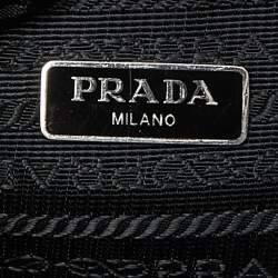 Prada Black Nylon and Leathre Re-Edition 2005 Baguette Bag