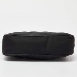 Prada Black Nylon and Leathre Re-Edition 2005 Baguette Bag