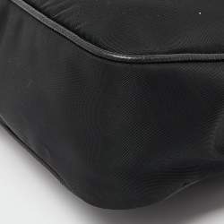 Prada Black Nylon and Leathre Re-Edition 2005 Baguette Bag