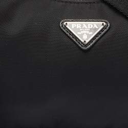 Prada Black Nylon and Leathre Re-Edition 2005 Baguette Bag