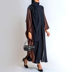 Pre Owned Prada Black Nylon and Leather Buckle Flap Baguette Bag