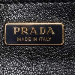 Prada Violet/Black Saffiano Leather Cahier Flap Shoulder Bag