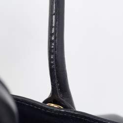 Pre Owned Prada Black Leather City Bibliotheque Tote