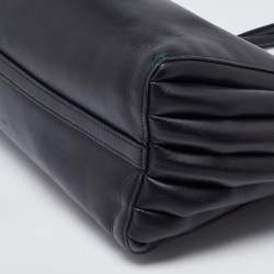 Pre Owned Prada Black Leather City Bibliotheque Tote
