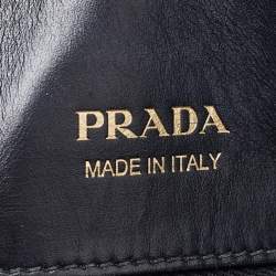 Pre Owned Prada Black Leather City Bibliotheque Tote