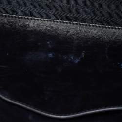 Pre Owned Prada Black Leather City Bibliotheque Tote