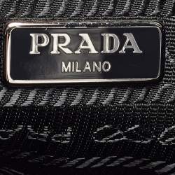 Prada Black Re Nylon and Leather Re-Edition 2005 Baguette Bag