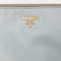 Prada Green Perforated Saffiano Fori Patent Leather Satchel