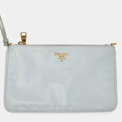 Prada Green Perforated Saffiano Fori Patent Leather Satchel