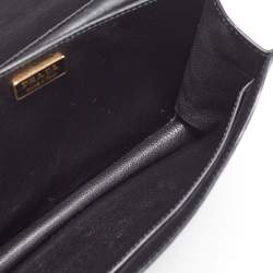 Pre Owned Prada Black Saffiano Lux Leather Cahier Shoulder Bag