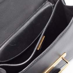 Pre Owned Prada Black Saffiano Lux Leather Cahier Shoulder Bag