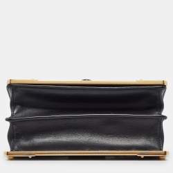 Pre Owned Prada Black Saffiano Lux Leather Cahier Shoulder Bag