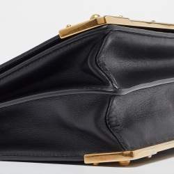 Pre Owned Prada Black Saffiano Lux Leather Cahier Shoulder Bag