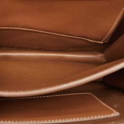 Pre Owned Prada Tricolor Vitello Leather Sound Flap Top Handle Bag