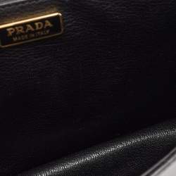 Prada Black Leather Cahier Shoulder Bag