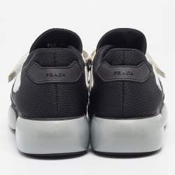 Prada Black Mesh and Leather Cloudbust Sneakers Size 38.5