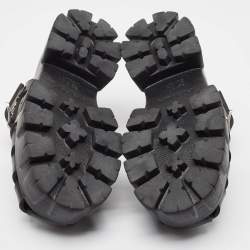 Prada Black Rubber Monolith Sandals Size 37