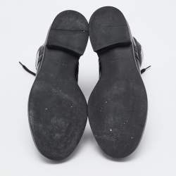 Prada Black Leather and Nylon Ankle Boots Size 37