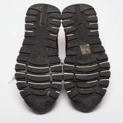 Prada Burgundy nylon Details Low Top Sneakers Size 38