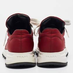 Prada Burgundy nylon Details Low Top Sneakers Size 38