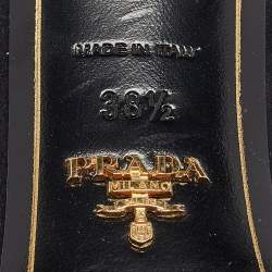 Prada Black Suede Crystal Embellished Slide Sandals Size 38.5