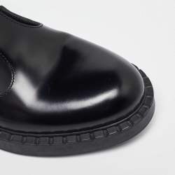 Prada Black Leather Mary Jane Loafers Size 38.5